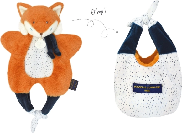 Doudou lisica w torbie 3 w 1, 30 cm