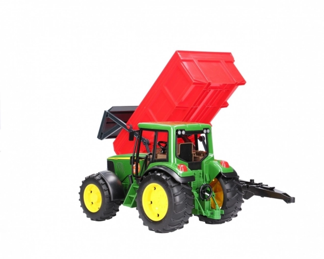 Bruder Traktor John Deere z przyczepą wywrotką