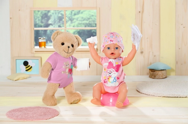 Miś BABY born, różowe ubranko