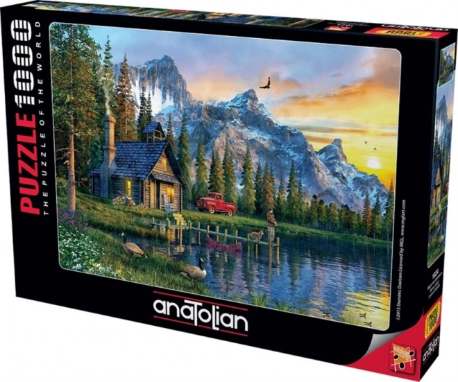 Puzzle Zachód Słońca nad Chatą 1000 Elementów