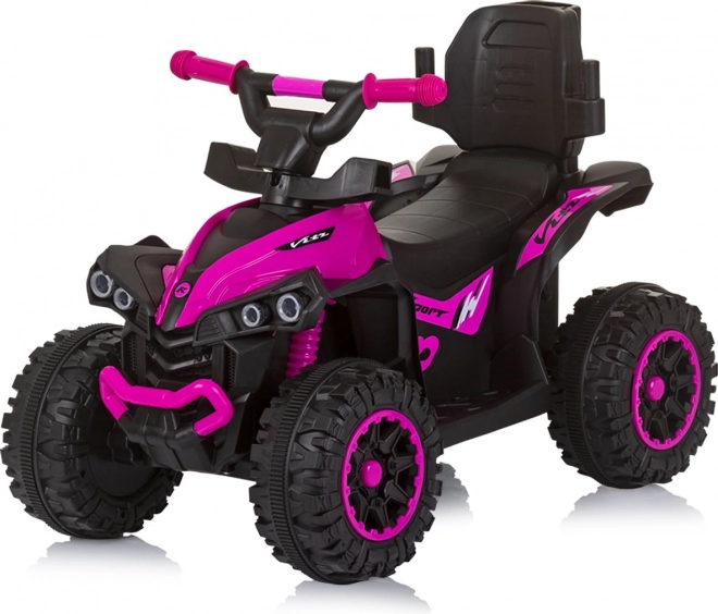 Jeździk z daszkiem i drążkiem prowadzącym ATV Różowe