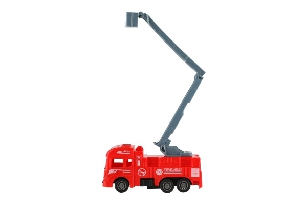 Auto strażackie plastikowe 11cm z mechanizmem cofania 4 rodzaje 12szt w pudełku