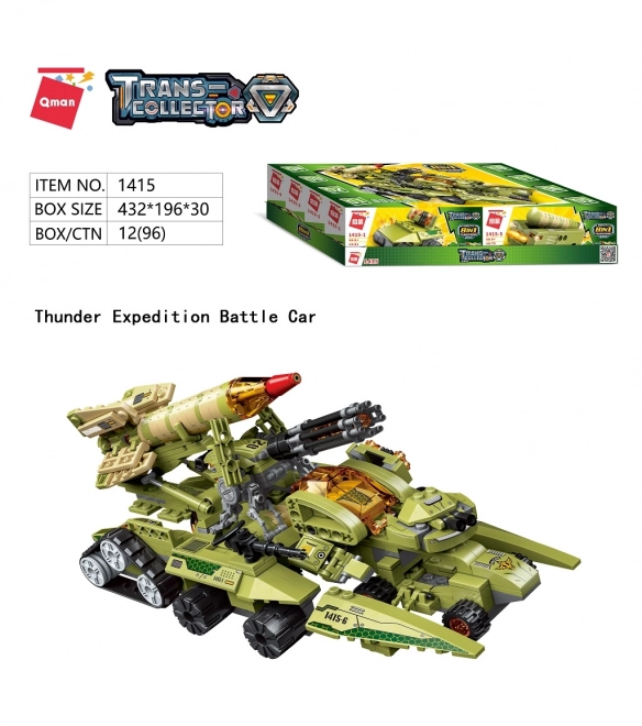 Qman Thunder Expedition Battle Car 1415 zestaw 8w1