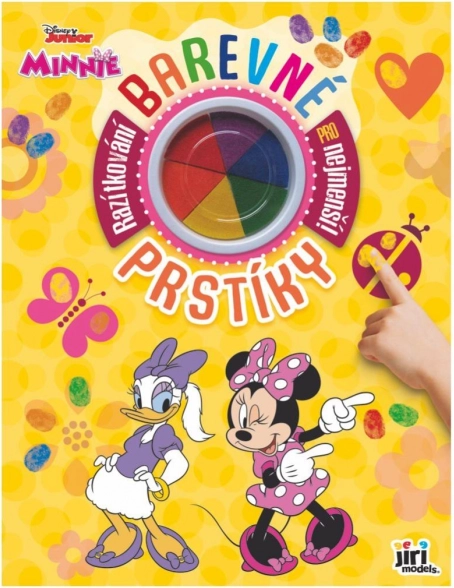 Zeszyt kolorowe paluszki MINNIE z farbami do malowania palcami 23 × 30 cm