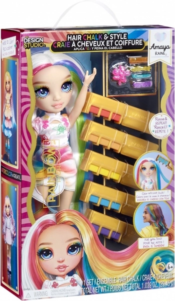 lalka Rainbow High z kredami do włosów Amaya