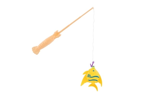 Gra ryby/wędkarz z wędką 26cm plastik 5 kolorów na karcie 15,5x49x2cm