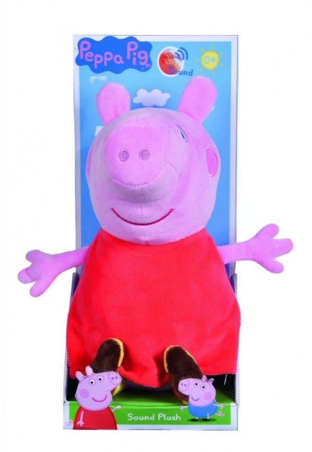 Pluszowe Świnka Peppa Pig z dźwiękiem, 22 cm
