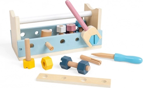 Drewniane pudełko na narzędzia 2 w 1 BIGJIGS TOYS