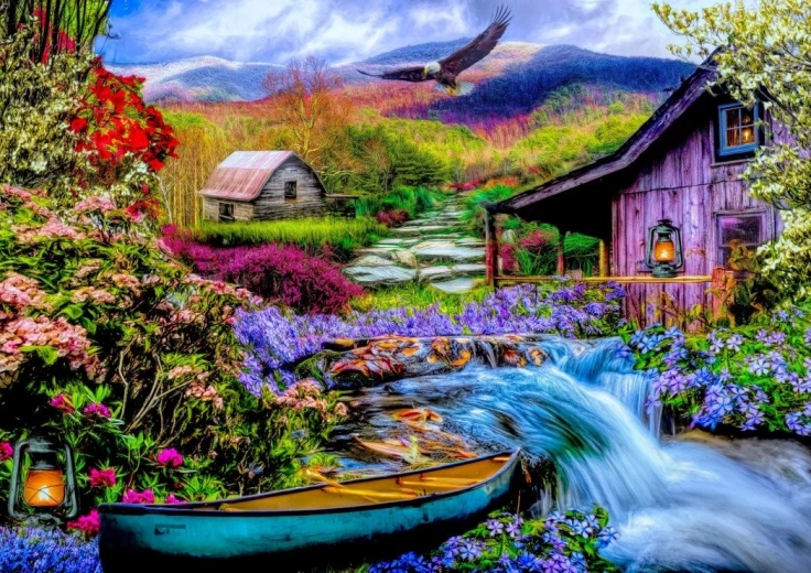 Puzzle Górska sielanka 1500 elementów