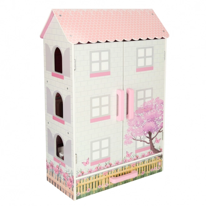 Drewniany domek dla lalek Lulilo Papilio różowy 80cm