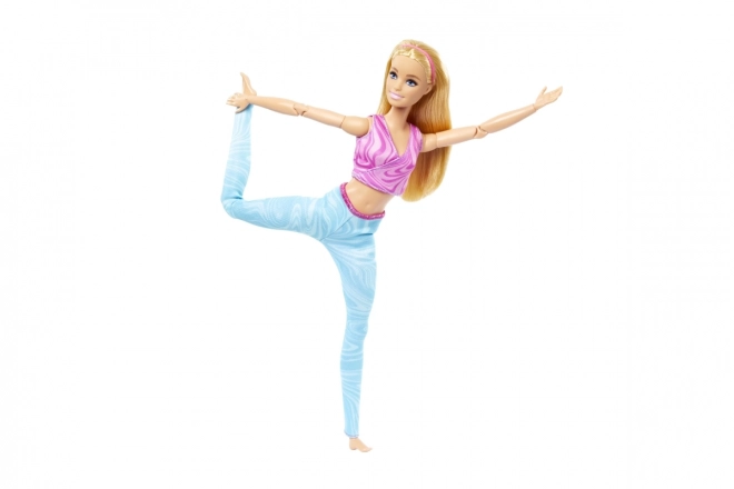 Barbie w ruchu - Blondynka w niebieskich legginsach HRH27