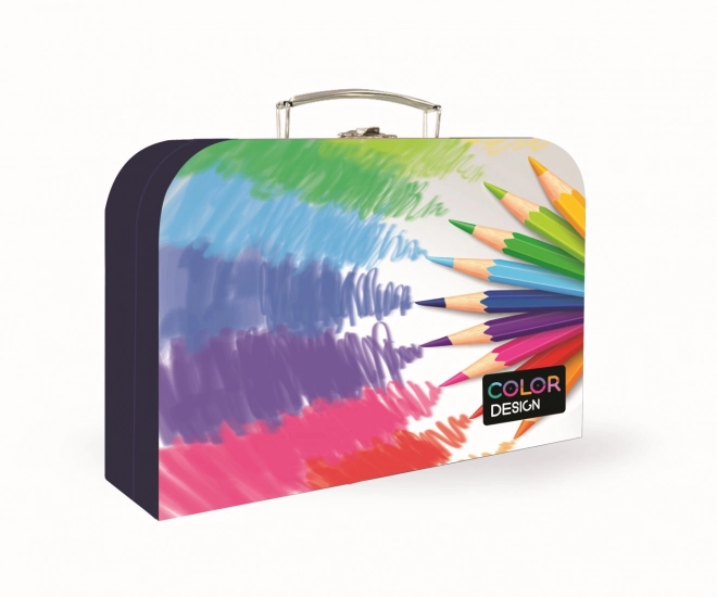Laminowana teczka z rączką kredki A4, 34 cm