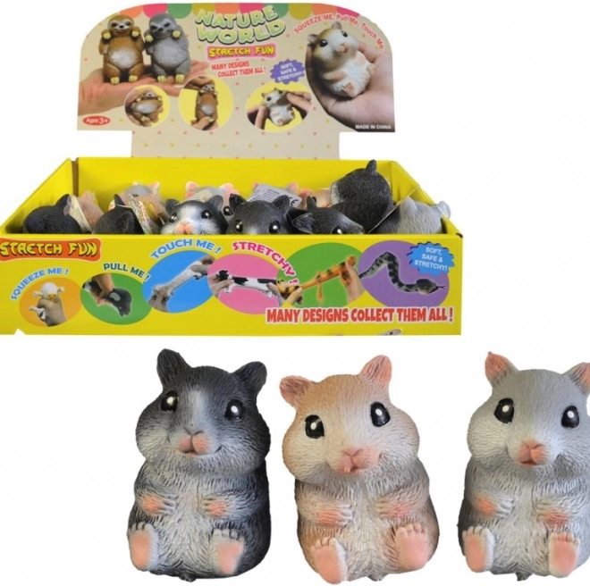 Gumowy chomik 8 cm - zabawka dla dzieci