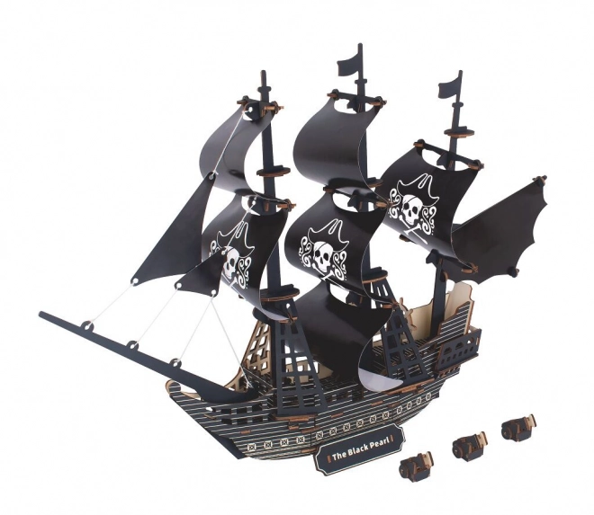 Drewniane puzzle 3D Statek Piracki Czarna Perła