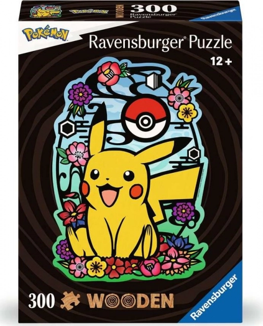 Drewniane puzzle obrysowe POKÉMON Pikachu 300 elementów