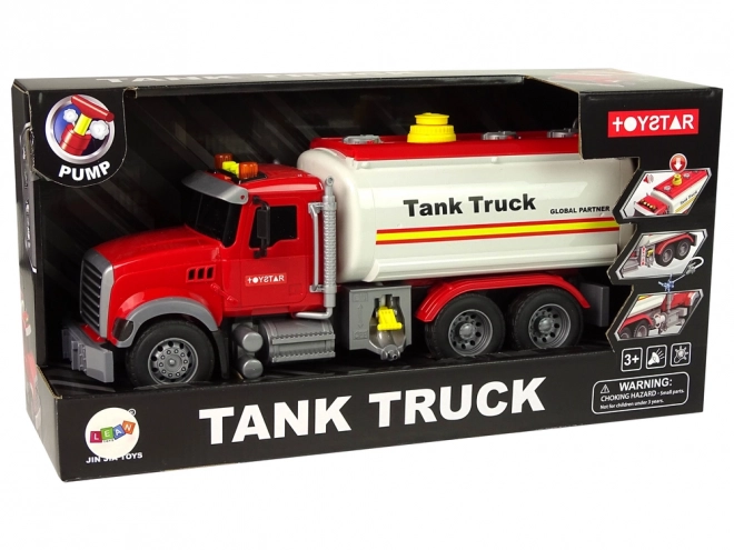 Biały cysterna Truck Dźwięki Światła