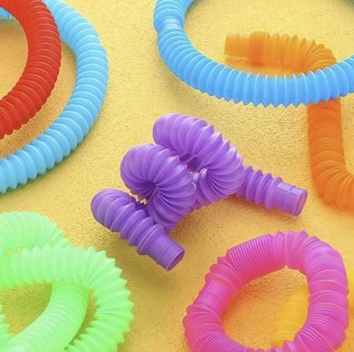 Zestaw konstrukcyjny sensorycznych rurek - 10 sztuk
