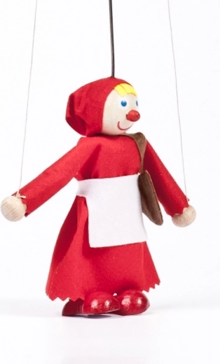 Gerlich drewniana marionetka Czerwony Kapturek