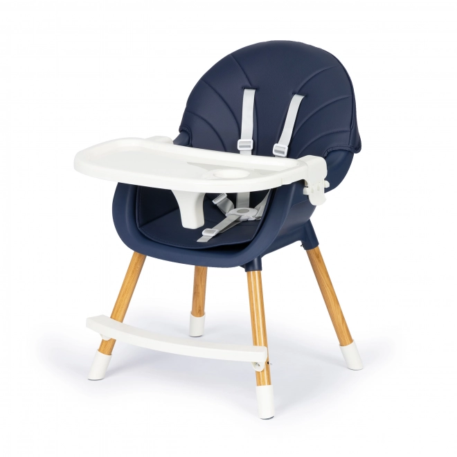 Ecotoys Krzesełko do karmienia 2w1 niebieskie