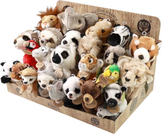 Display pluszowych egzotycznych zwierząt eco‑friendly RAPPA