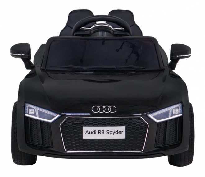 Audi R8 dziecięce elektryczne autko czarne z pilotem, kołami EVA, wolnym startem i MP3 LED
