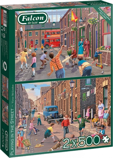 Puzzle FALCON Gry uliczne 2x500 elementów
