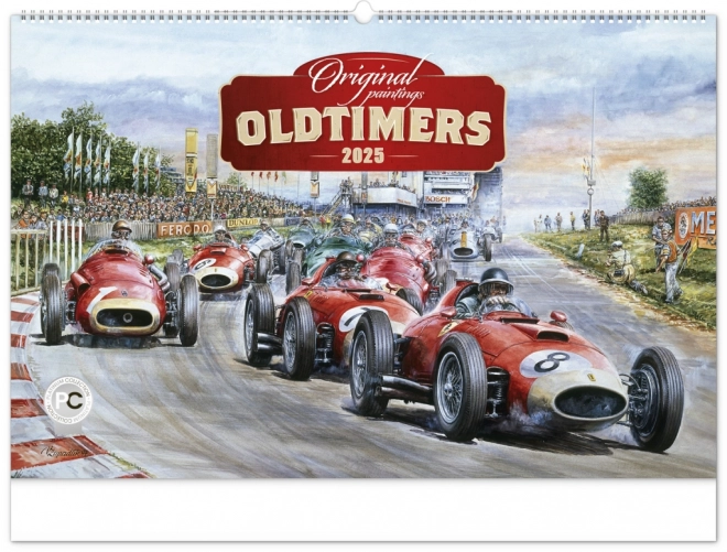 Kalendarz ścienny NOTIQUE Oldtimery – Václav Zapadlík 2025, 64 x 42 cm