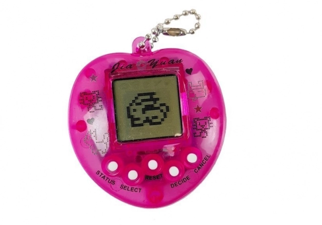 Elektroniczna gra Tamagotchi Różowa z krótkim łańcuszkiem