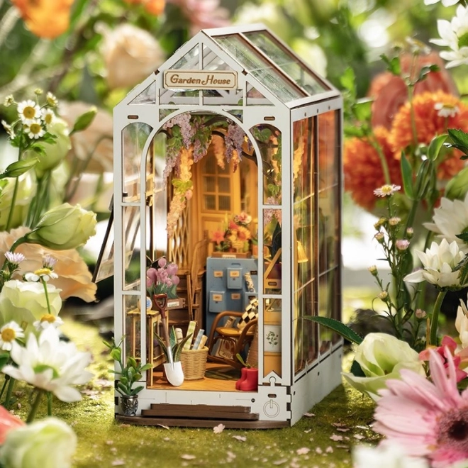 RoboTime 3D puzzle Oparcie na książki Garden House (drewniane)