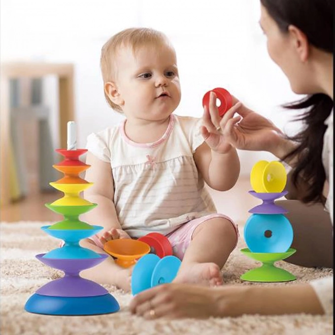 Kolorowa wieża WOOPIE BABY dla dzieci 18m+