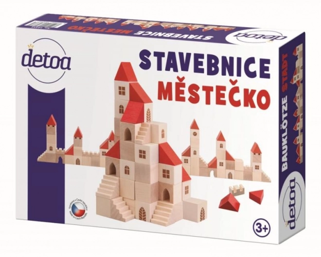 Drewniana układanka miasteczko 100 szt.