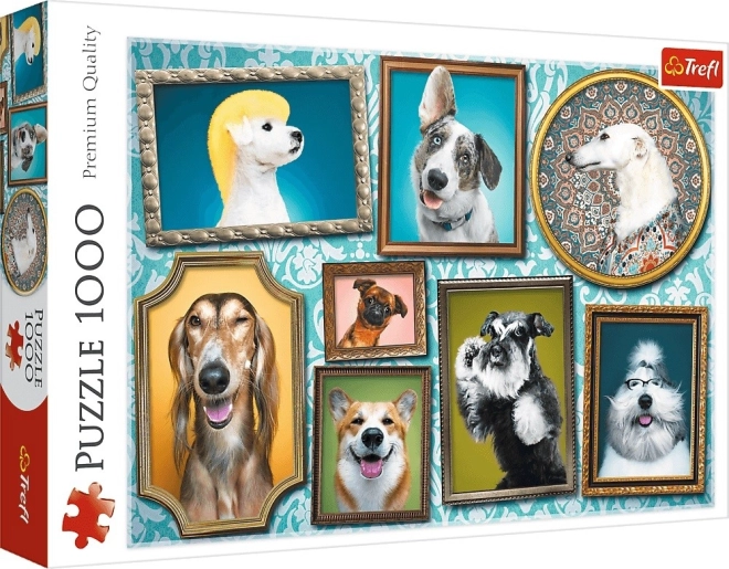 Puzzle 1000 elementów – wesołe pieski, psia galeria
