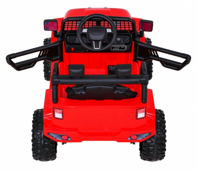 Samochód na baterie Jeep Dark Night dla dzieci + wolny start + EVA + LED audio – Czerwony