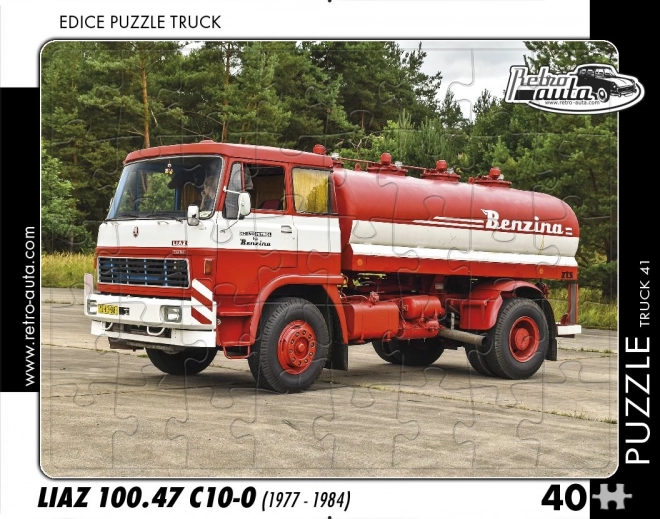 Puzzle RETRO‑AUTA Ciężarówka LIAZ 100.47 (1977–1984) – 40 elementów