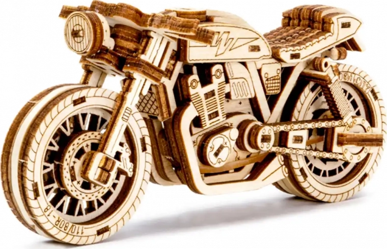Drewniane puzzle 3D motocykl Café Racer – WOODEN CITY (85 elementów)