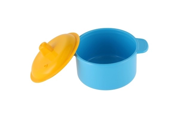 Zestaw naczyń plastikowych kolorowych 12 sztuk w siatce 12m+
