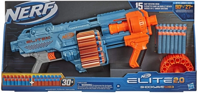 Pistole Nerf Shockwave RD-15 z pociskami