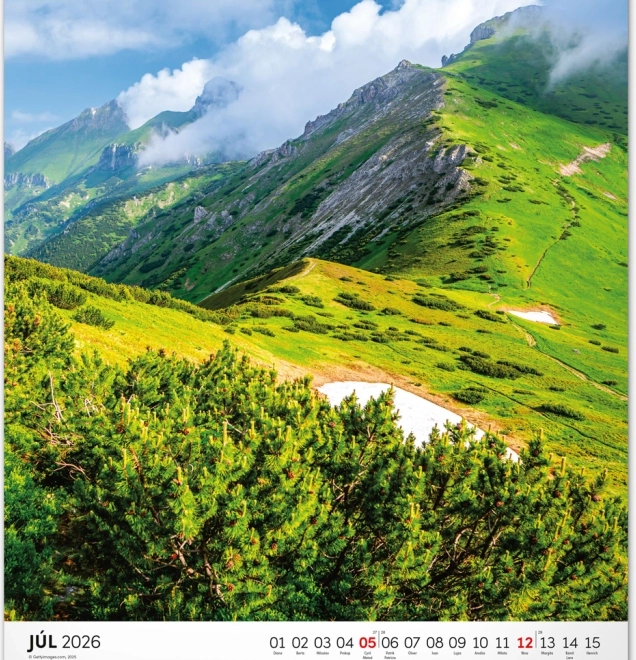 Kalendarz ścienny Tatry 2026