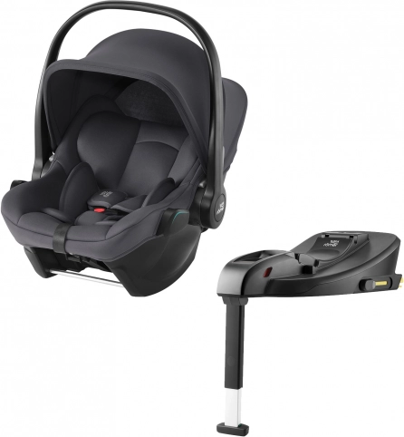 Fotelik samochodowy Baby-Safe Core z bazą Isofix w szarym kolorze