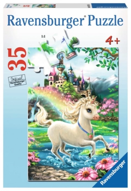 Puzzle zamek jednorożca RAVENSBURGER 35 elementów