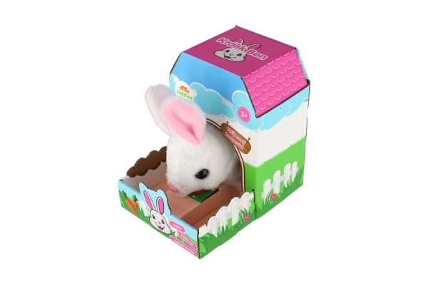 Królik Ben plusz/plastik 16x17cm na baterie ze ścieżką dźwiękową i ruchem w pudełku 13x19x18cm