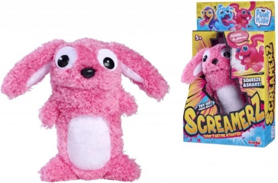 Pluszowa zabawka ScreamerZ różowy królik 30 cm