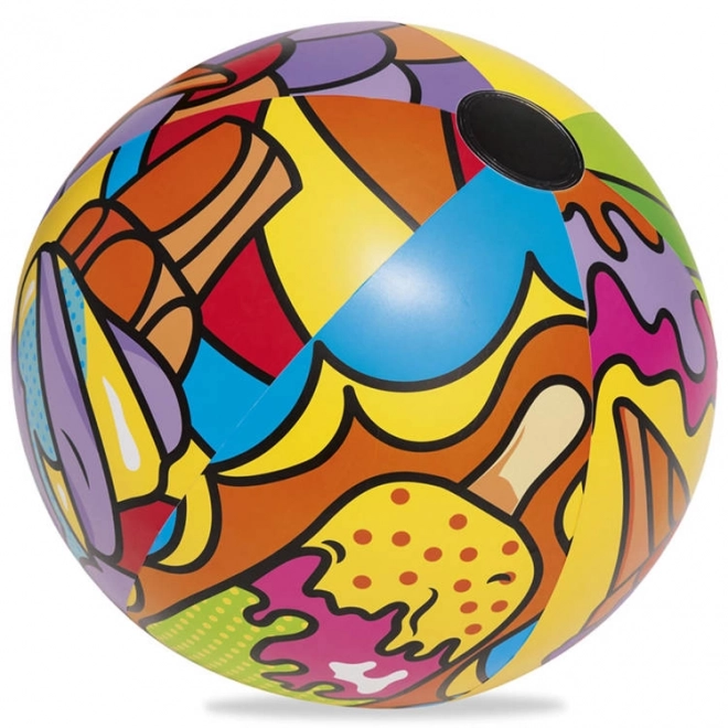 Kolorowa dmuchana piłka plażowa 91cm Bestway