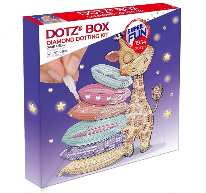 Mozaika z diamentami - poduszka z żyrafą