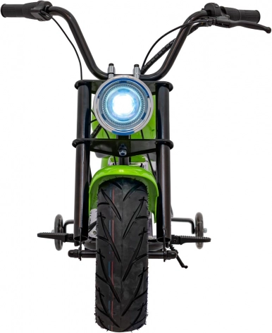 dziecięcy elektryczny motocykl chopper warrior zielony