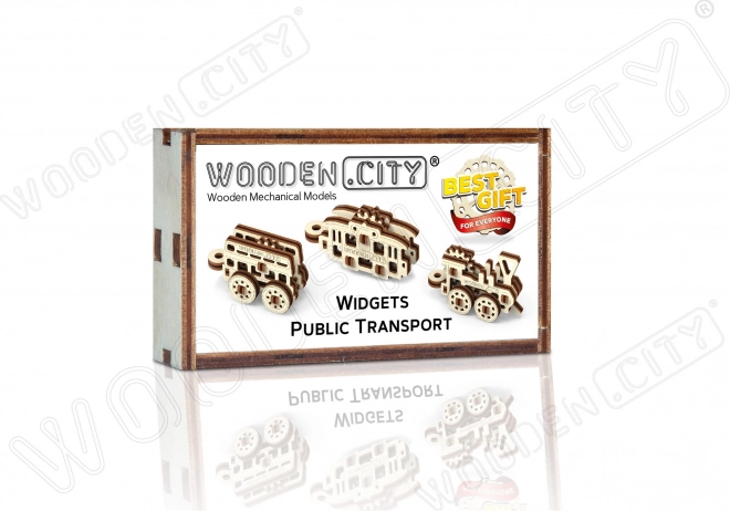 3D puzzle Środki transportu - Wooden City mini zestaw