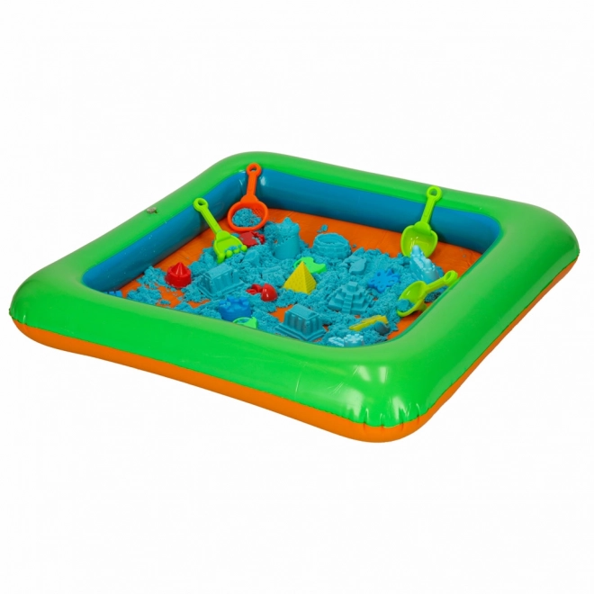 Piasek kinetyczny w pudełku 1 kg piaskownica - 27 elementów