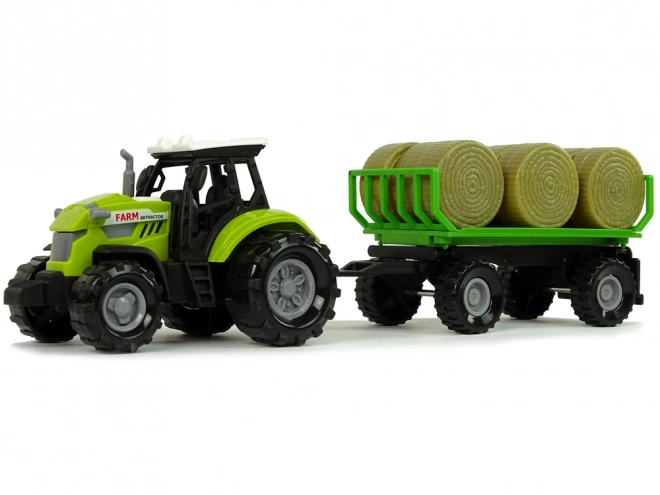 Traktor z przyczepą Bale siana Dźwięk Zielony
