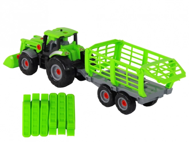 Traktor Traktor DIY z przyczepą Maszyna rolnicza Śrubokręt