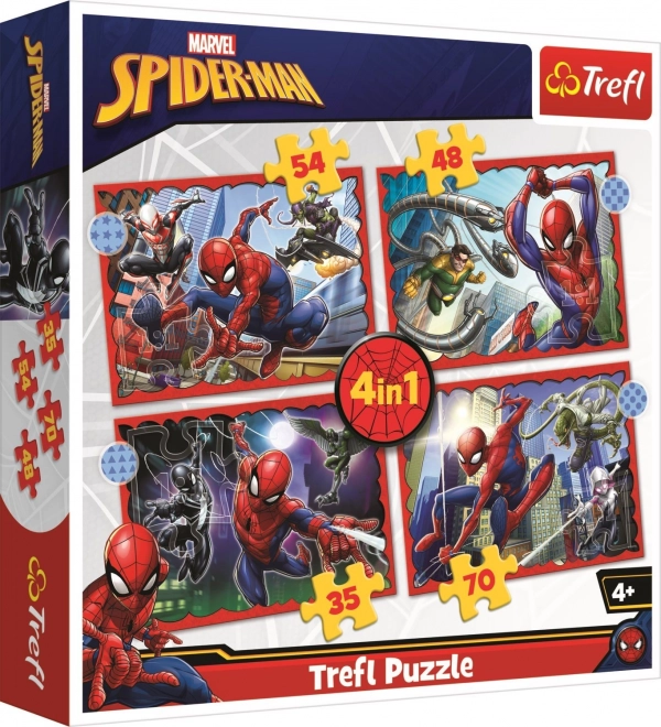 Puzzle 4w1 Bohaterski Spider-Man